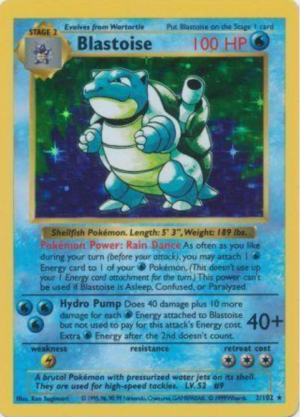 blastoise shadowless mp #2/012
