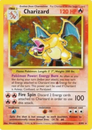 charizard #4/102 lp ingles