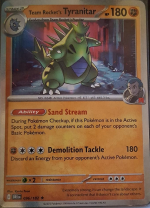 team rocket´s tyranitar holo nm ing dr
