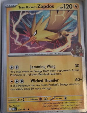 team rocket´s zapdos holo near mint inglés destined rivals